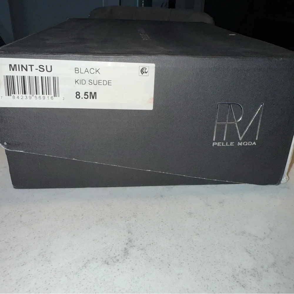 NWT- Pelle Moda Mint Black Suede Women's Heels size 8.5 Elegant - Picture 5 of 7